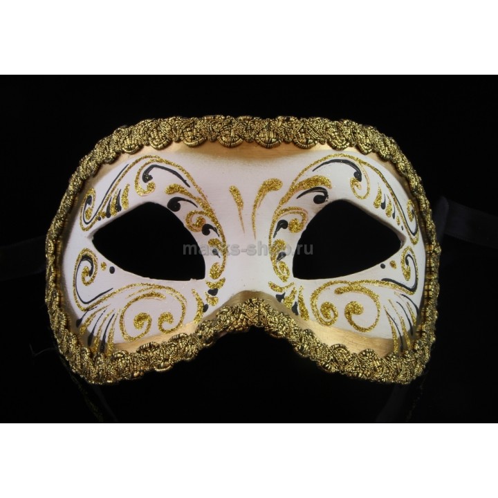 Карнавальная маска Decor Era Gold White